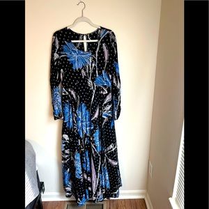 Free People boho long sleeve long dress. Lightly worn once.